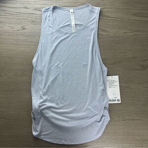Lululemon Workout Tank Top Twist Ruched Light Blue Yoga Athletic Size 6 NWT